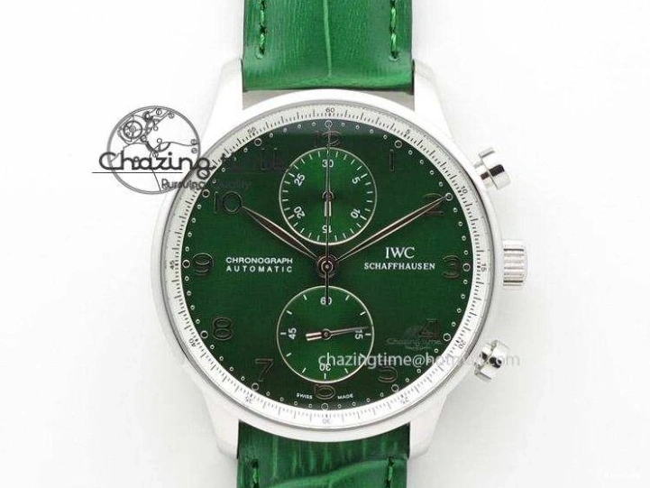 MIROTIME 0115 Portuguese IW371415 ZF 1:1 Best Edition RG Black dial On Brown Leather Strap A Modern 7286